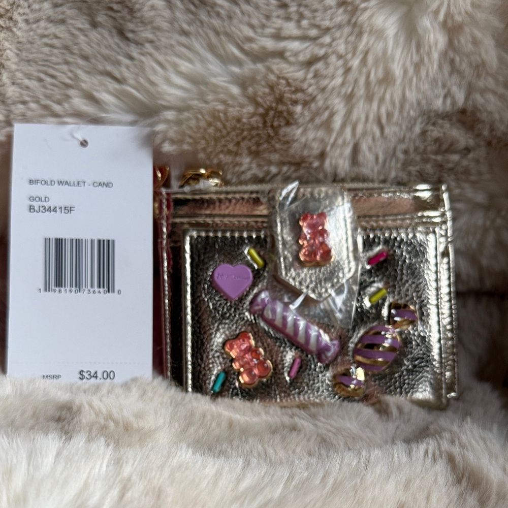 Betsey Johnson Gold Wallet with Candy Accents
